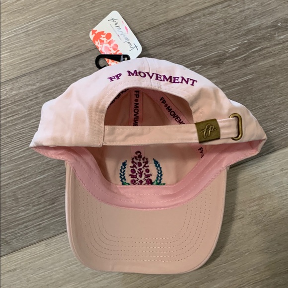 FREE PEOPLE Embroidered Buti Baseball Cap Ballet Slipper Soft Pink - Picture 6 of 7